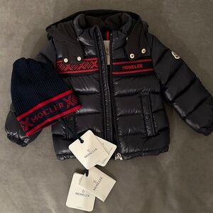 MONCLER kids coat and hat